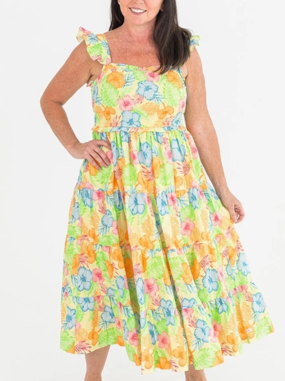 Ruffle Butts Happy Hula Women’s Dress